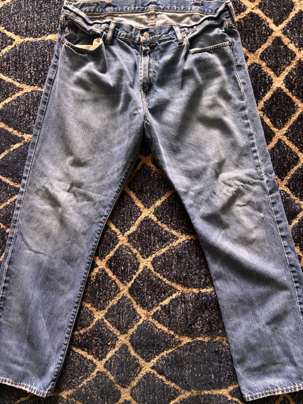 Vintage Classic Men's polo Light Blue Jeans - Comfortable Everyday Fit